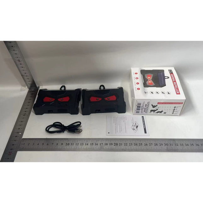 2 Aparate Solare LED cu Ultrasunete, Repelent pentru Animale Mari si Mici, Lumina Rosie si Alba, Anti Rozatoare, Anti Insecte, Frecventa 9-36KHZ