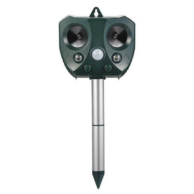 Aparat Solar LED cu Ultrasunete, Repelent pentru Animale Mari si Mici, Lumina Rosie si Alba, Anti Rozatoare, Anti Insecte