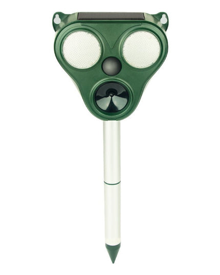 Aparat Solar LED cu Ultrasunete, Repelent pentru Animale Mari si Mici, Lumina Rosie si Alba, Anti Rozatoare, Anti Insecte, Frecventa 13.5KHZ-65 KHZ, Senzor PIR