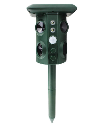 Aparat Solar LED cu Ultrasunete, Repelent pentru Animale Mari si Mici, Lumina Rosie si Alba, Anti Rozatoare, Anti Insecte, Frecventa 13.5KHZ-45.5KHZ, Senzor PIR