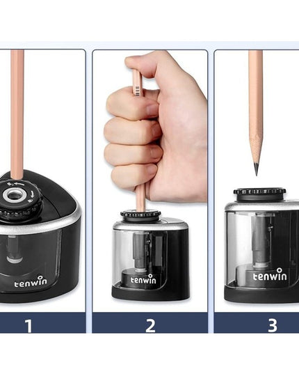 Ascutitoare Electrica Semi-Automata, din Plastic, Baterii 2 x AA (neincluse)