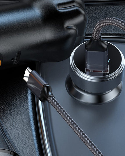 Aspirator Auto 1 Portabil fara Fir, 120W, Autonomie 1-3 h, 2 Viteze, Aspirare Umeda/Uscata, Functia de Sulfare/Umflare