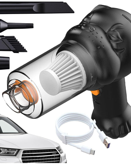 Aspirator Auto 1 Portabil fara Fir, 120W, Autonomie 1-3 h, 2 Viteze, Aspirare Umeda/Uscata, Functia de Sulfare/Umflare