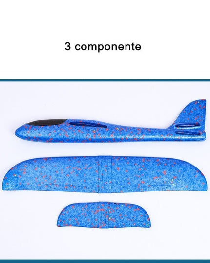 Avion Planor cu Pilot, Din Polistiren, Cu Lumini in Cabina Pilotului, Lungime 47 cm