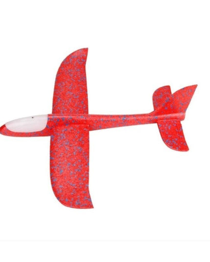 Avion Planor cu Pilot, Din Polistiren, Cu Lumini in Cabina Pilotului, Lungime 47 cm