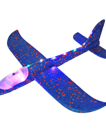 Avion Planor cu Pilot, Din Polistiren, Cu Lumini pe Toata Lungimea, 47 cm