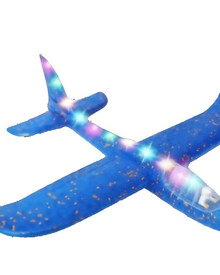 Avion Planor cu Pilot, Din Polistiren, Cu Lumini pe Toata Lungimea, 47 cm