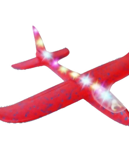 Avion Planor cu Pilot, Din Polistiren, Cu Lumini pe Toata Lungimea, 47 cm