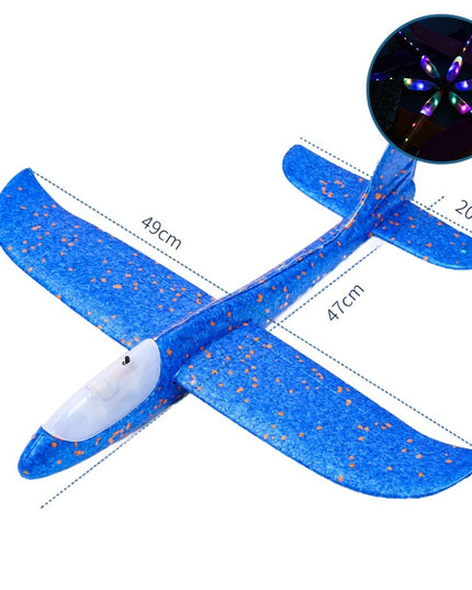 Avion Planor cu Lumini pe Toata Lungimea, din Poliester, 48 cm