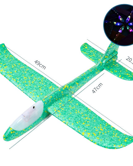 Avion Planor cu Lumini pe Toata Lungimea, din Poliester, 48 cm