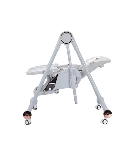 Scaun de Masa pentru Bebelusi si Copii, Tavita si Husa Detasabile, Multifuncțional, Stabil, Centura de Siguranta, Inaltime Ajustabila, Spatar Reglabil Moale, Balansoar, de la 6 Luni