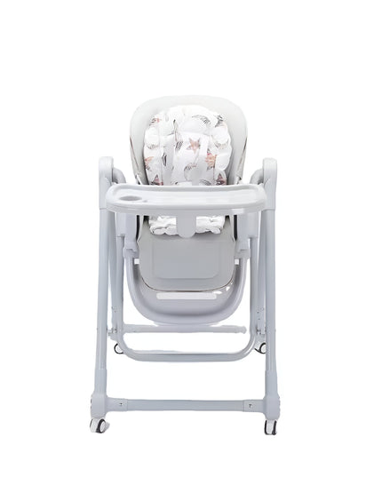 Scaun de Masa pentru Bebelusi si Copii, Tavita si Husa Detasabile, Multifuncțional, Stabil, Centura de Siguranta, Inaltime Ajustabila, Spatar Reglabil Moale, Balansoar, de la 6 Luni