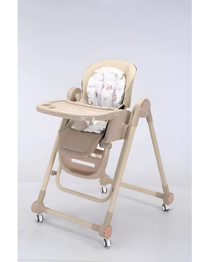 Scaun de Masa pentru Bebelusi si Copii, Tavita si Husa Detasabile, Multifuncțional, Stabil, Centura de Siguranta, Inaltime Ajustabila, Spatar Reglabil Moale, Balansoar, de la 6 Luni