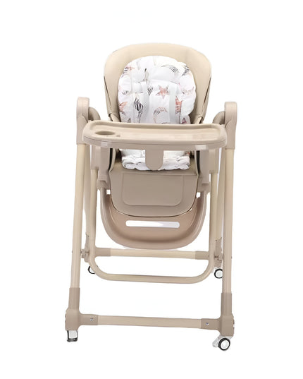 Scaun de Masa pentru Bebelusi si Copii, Tavita si Husa Detasabile, Multifuncțional, Stabil, Centura de Siguranta, Inaltime Ajustabila, Spatar Reglabil Moale, Balansoar, de la 6 Luni