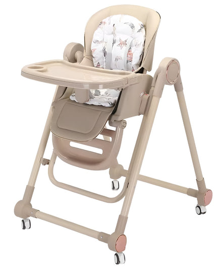 Scaun de Masa pentru Bebelusi si Copii, Tavita si Husa Detasabile, Multifuncțional, Stabil, Centura de Siguranta, Inaltime Ajustabila, Spatar Reglabil Moale, Balansoar, de la 6 Luni