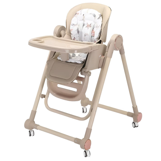 Scaun de Masa pentru Bebelusi si Copii, Tavita si Husa Detasabile, Multifuncțional, Stabil, Centura de Siguranta, Inaltime Ajustabila, Spatar Reglabil Moale, Balansoar, de la 6 Luni