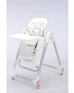 Alb / Scaun de Masa pentru Bebelusi si Copii, Flippy, Tavita si Husa Detasabile, Multifuncțional, Stabil, Centura de Siguranta, Inaltime Ajustabila, Spatar Reglabil Moale, Balansoar, de la 6 Luni, Alb