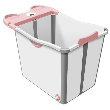 Cada Pliabila pentru Baie, din PP+TPE, pentru Copii +6 Luni, Model Ursulet, Scaun de Interior, Detasabil