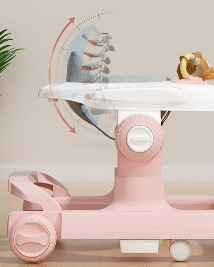 Premergator Multifunctional cu Roti Model Iepuras, Inaltime Ajustabila, Tavita, Muzica, Lumini