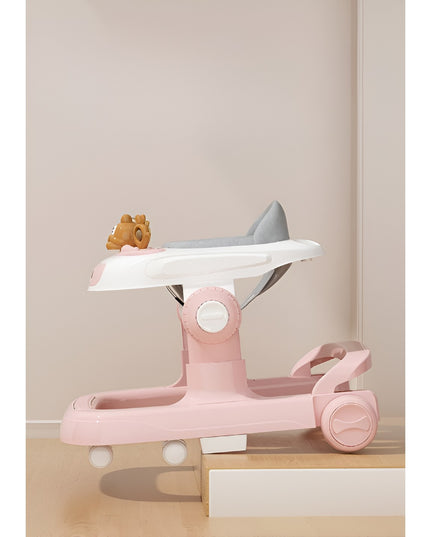 Premergator Multifunctional cu Roti Model Iepuras, Inaltime Ajustabila, Tavita, Muzica, Lumini