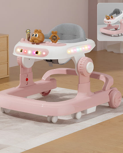 Premergator Multifunctional cu Roti Model Iepuras, Inaltime Ajustabila, Tavita, Muzica, Lumini