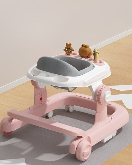 Premergator Multifunctional cu Roti Model Iepuras, Inaltime Ajustabila, Tavita, Muzica, Lumini