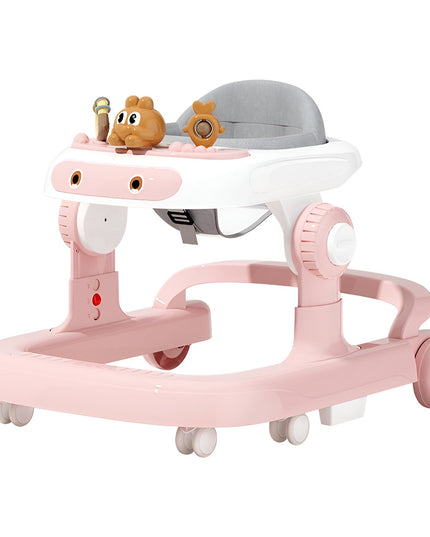 Premergator Multifunctional cu Roti Model Iepuras, Inaltime Ajustabila, Tavita, Muzica, Lumini