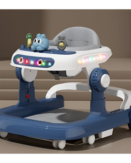 Premergator Multifunctional cu Roti Model Iepuras, Inaltime Ajustabila, Tavita, Muzica, Lumini