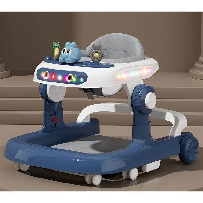 Premergator Multifunctional cu Roti Model Iepuras, Inaltime Ajustabila, Tavita, Muzica, Lumini