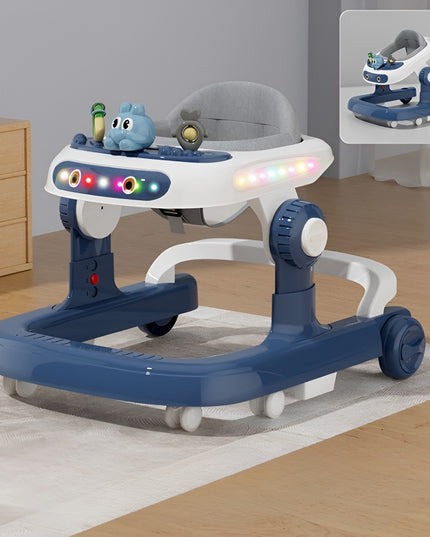 Premergator Multifunctional cu Roti Model Iepuras, Inaltime Ajustabila, Tavita, Muzica, Lumini