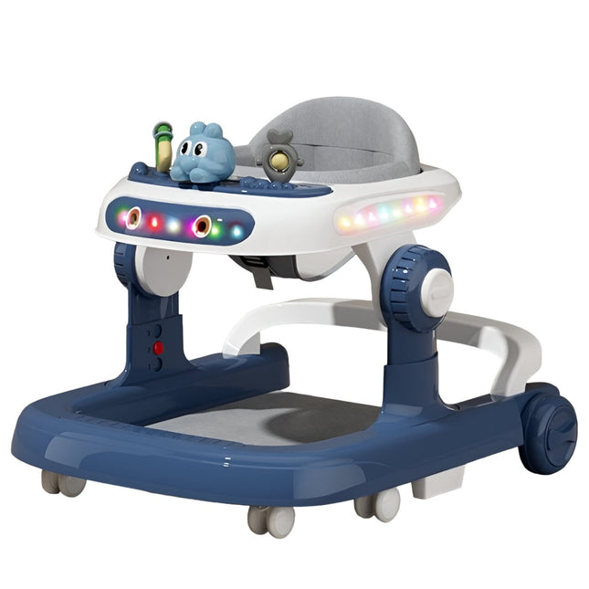 Premergator Multifunctional cu Roti Model Iepuras, Inaltime Ajustabila, Tavita, Muzica, Lumini