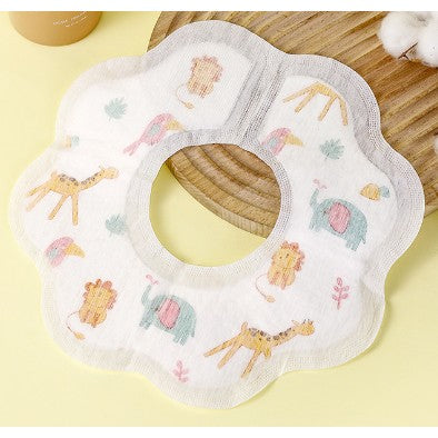 Set 10 Bavete de Unica Folosinta, Model Animalute, pentru Bebelusi
