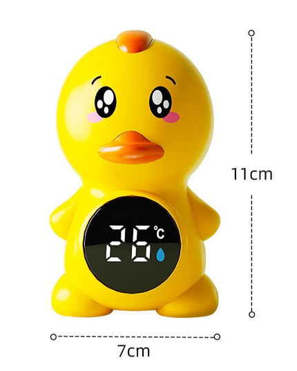 Termometru Electronic LED pentru Baie, Plutitor, Rezistent la apă, IPX7, Multifunctional, 3 Trepte de Temperatura, Model Ratusca, 12x7cm
