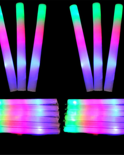 Bagheta cu Led, din Burete, cu Baterii, Lumina Multicolora