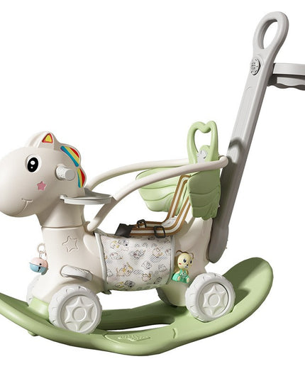 Balansoar pentru Copii, 3in1, cu Spatar si Bara de Siguranta, Maner cu Cos de Basket, Tava de Masa,din Plastic, + 3 Ani