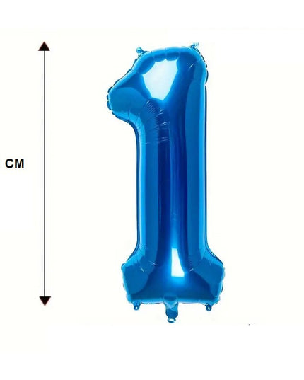 Balon din Folie Cifra 1, 81 cm, Pentru Aer sau Heliu, Bulk