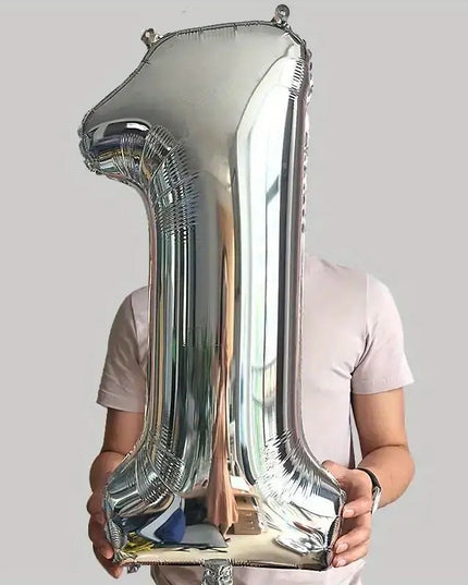 Balon din Folie Cifra 1, 81 cm, Pentru Aer sau Heliu
