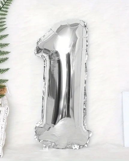 Balon din Folie Cifra 1, 81 cm, Pentru Aer sau Heliu
