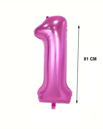 Balon din Folie Cifra 1, 81 cm, Pentru Aer sau Heliu