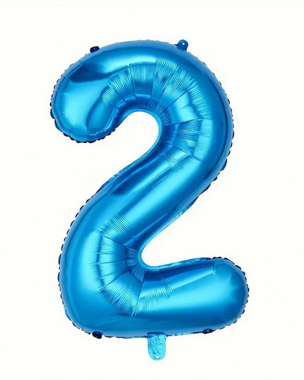 Balon din Folie Cifra 2, 81 cm, Pentru Aer sau Heliu