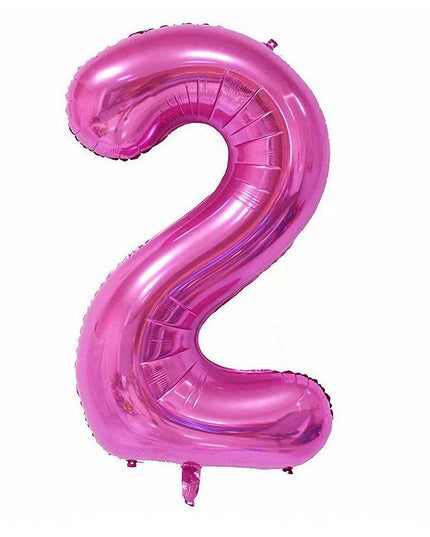 Balon din Folie Cifra 2, 81 cm, Pentru Aer sau Heliu