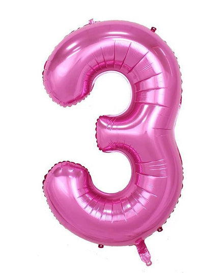 Balon din Folie Cifra 3, 81 cm, Pentru Aer sau Heliu