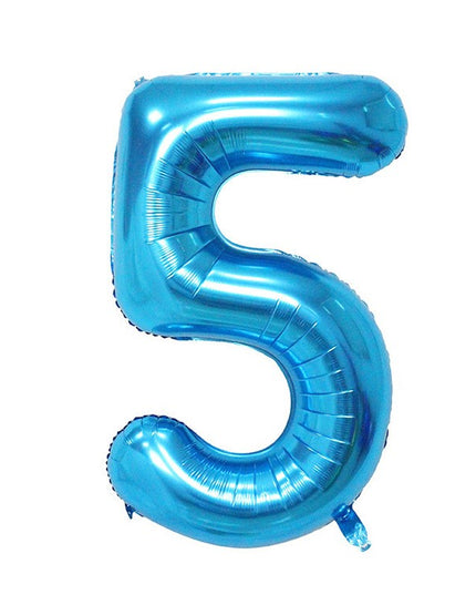 Balon din Folie Cifra 5, 81 cm, Pentru Aer sau Heliu, Bulk