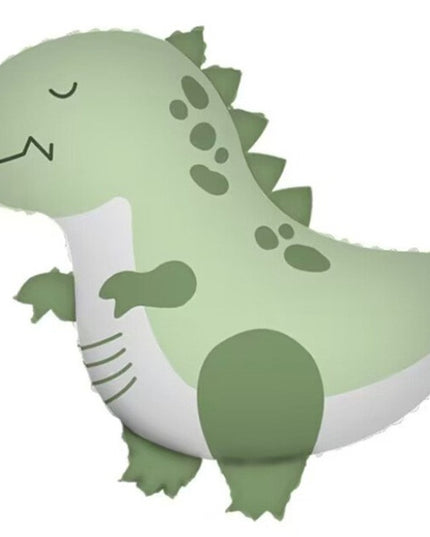 Balon din Folie Metalizata, Figurina Animata, Model Dinozaur,Ambalaj Individual, Pai Inclus, Umflare cu Aer sau Heliu