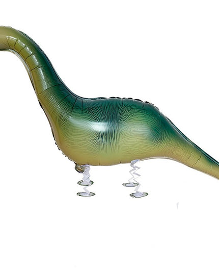 Balon din Folie Metalizata, Figurina Animata, Model Dinozaur cu Ou,Ambalaj Individual, Pai Inclus, Umflare cu Aer sau Heliu