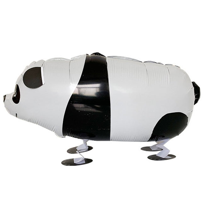Balon din Folie Metalizata, Figurina Animata, Model Panda,Ambalaj Individual, Pai Inclus, Umflare cu Aer sau Heliu