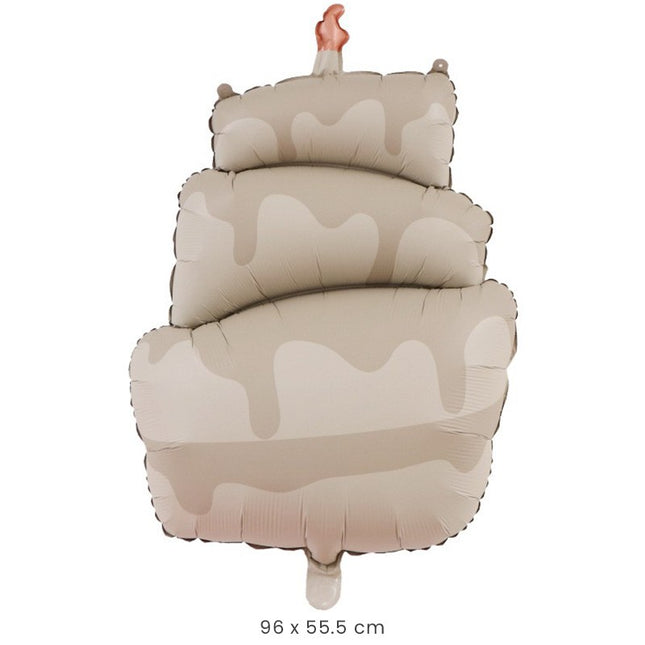 Balon din Folie Metalizata, Figurina Animata, Model Tort,Ambalaj Individual, Pai Inclus, Umflare cu Aer sau Heliu