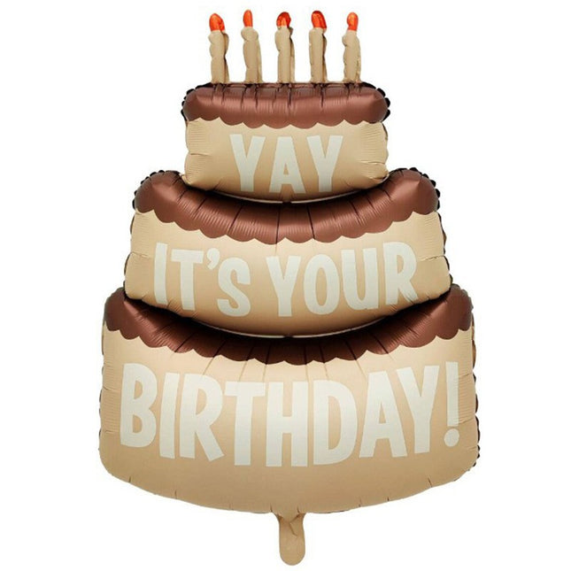 Balon din Folie Metalizata, Figurina Animata, Model Tort Aniversar,Ambalaj Individual, Pai Inclus, Umflare cu Aer sau Heliu