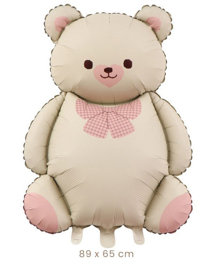 Balon din Folie Metalizata, Figurina Animata, Model Ursulet,Ambalaj Individual, Pai Inclus, Umflare cu Aer sau Heliu