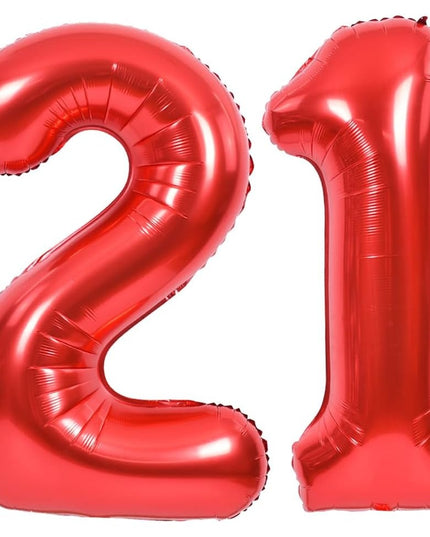 Balon din Folie Metalizata Figurina Cifra, Tema Aniversare 40 cm, Ambalaj Individual, Pai inclus, Umflare cu Aer sau Heliu,Cifra 1
